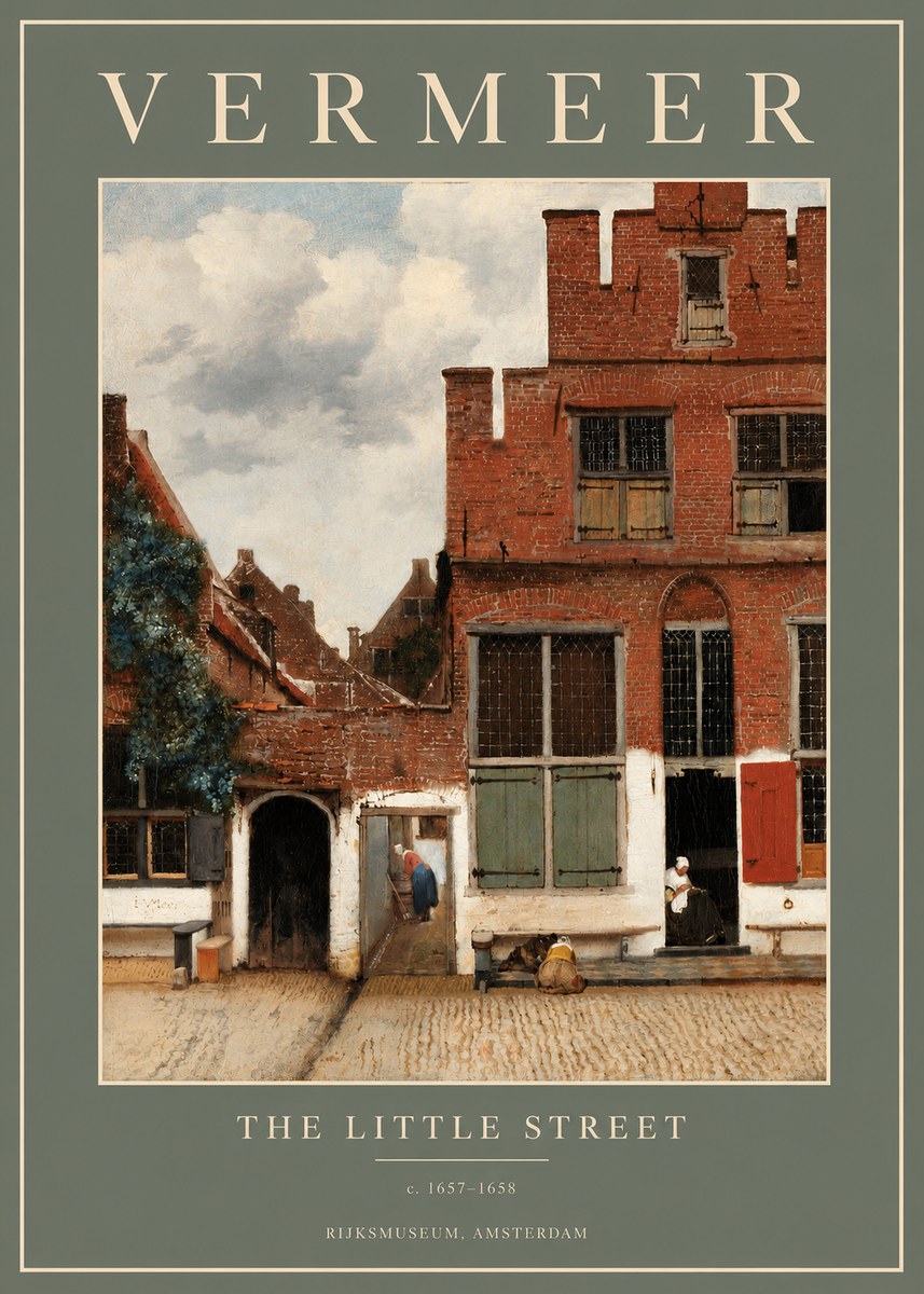 Vermeer The Little Street No2 - Poster