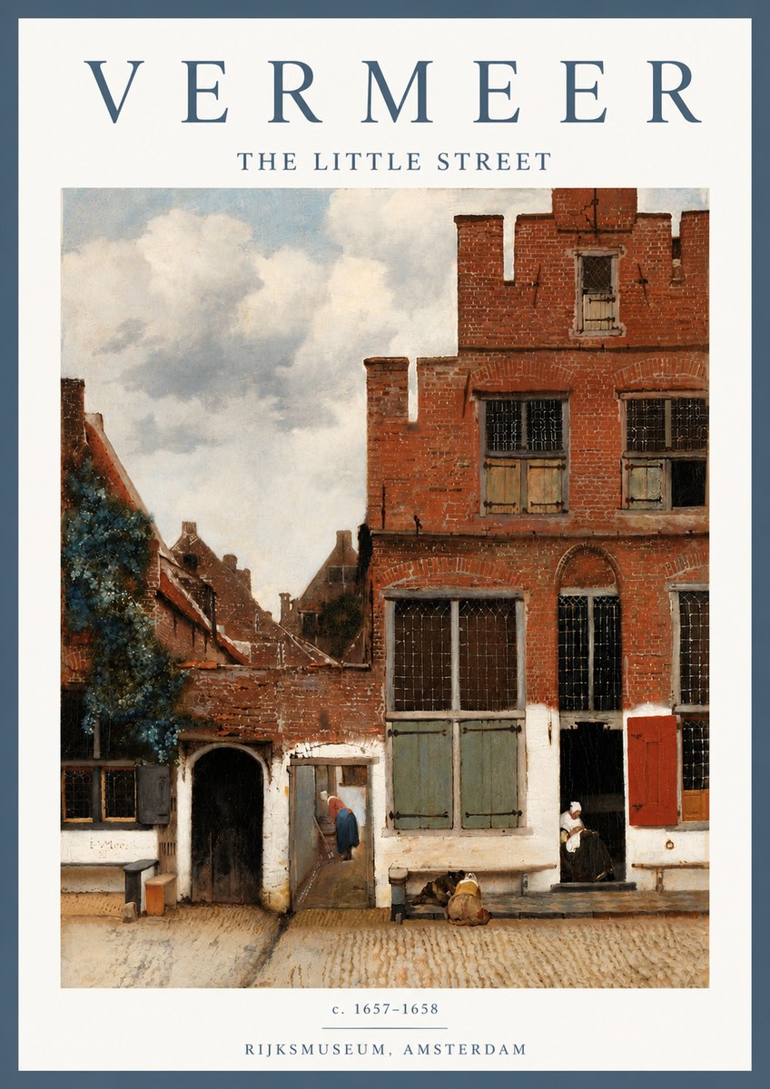 Vermeer The Little Street No6 - Poster
