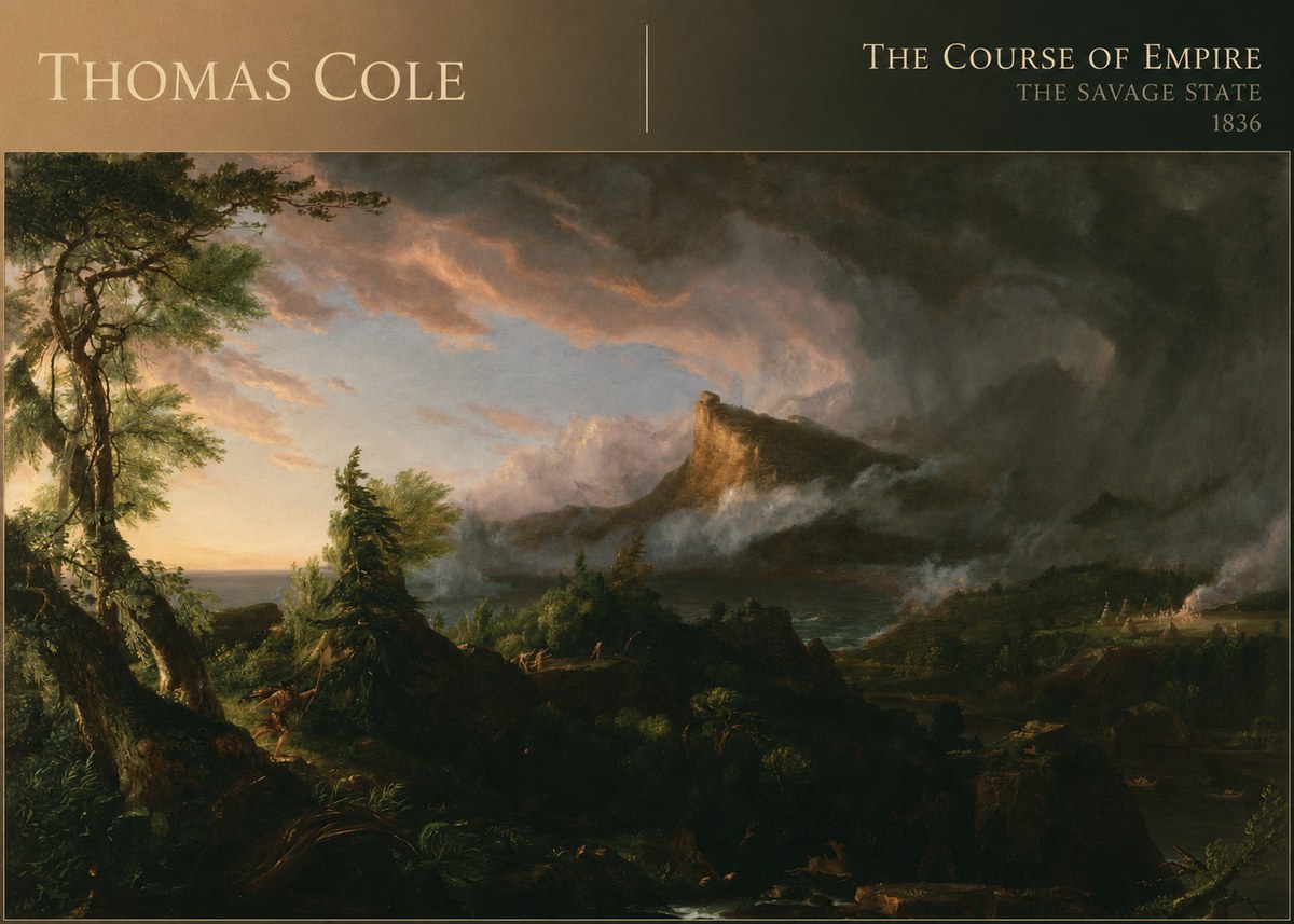 Thomas Cole The Course of Empire: the Savage State I No6 - Poster
