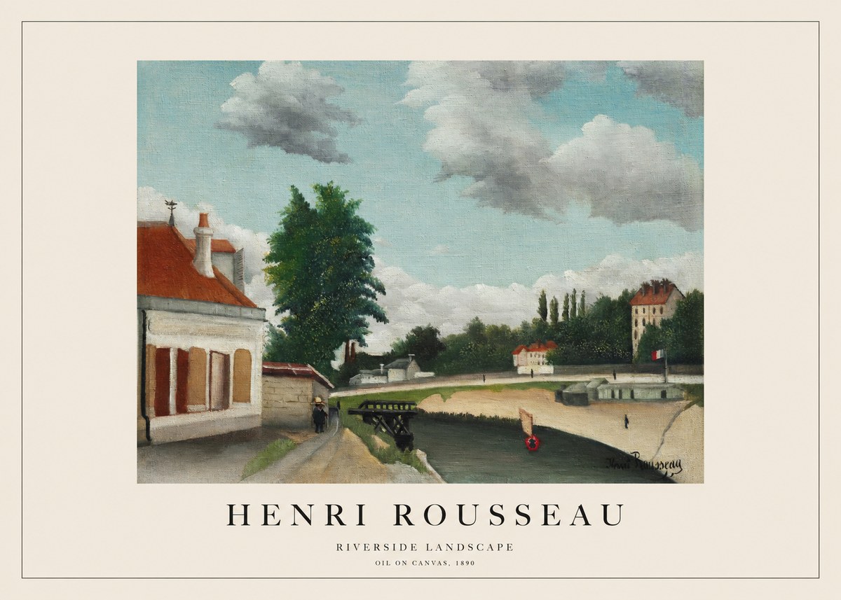Rousseau Riverside Landscape No1 - Poster