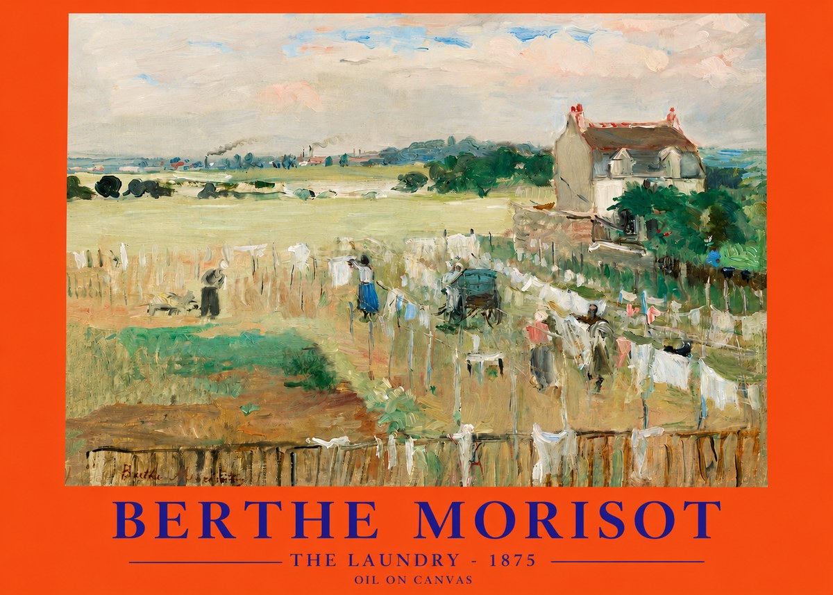 Berthe Morisot The Laundry - 1875 No3 - Poster