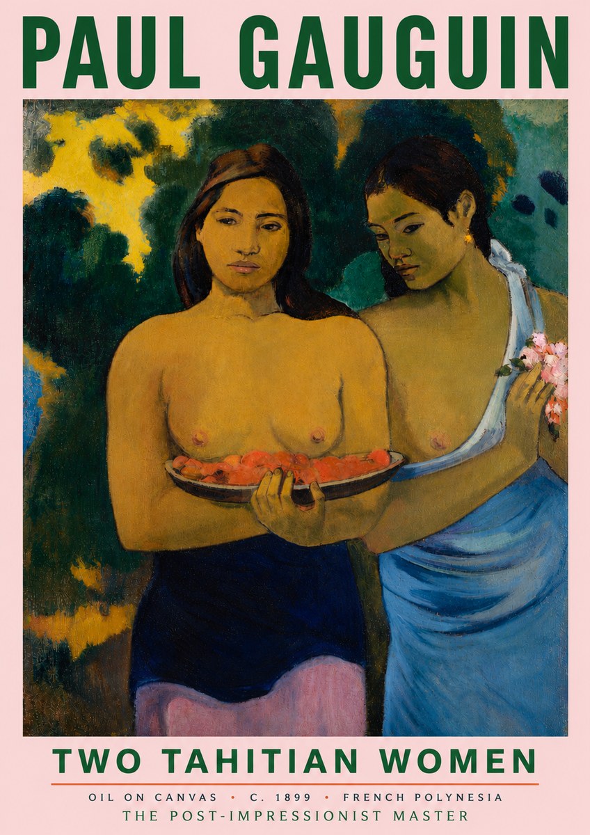 Paul Gauguin Two Tahitian Women I No5 - Poster