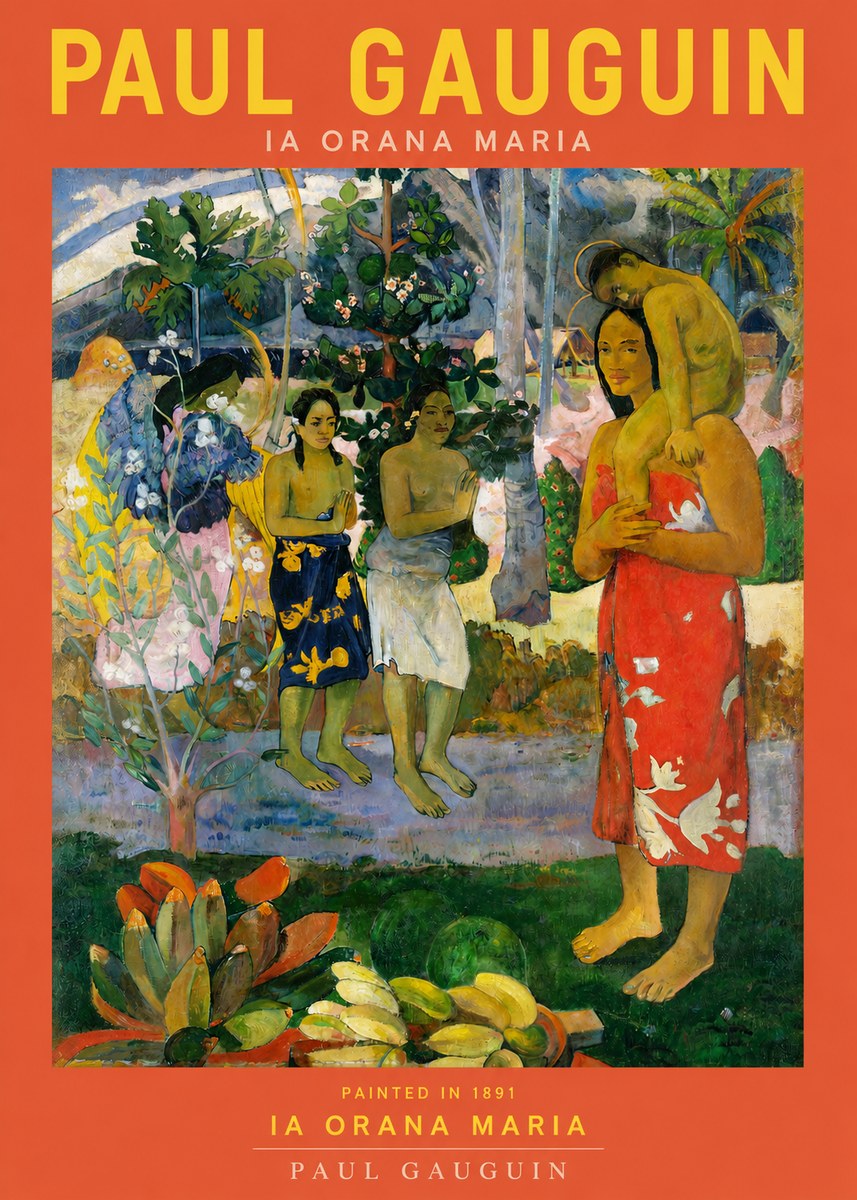 Paul Gauguin Ia Orana Maria No3 - Poster