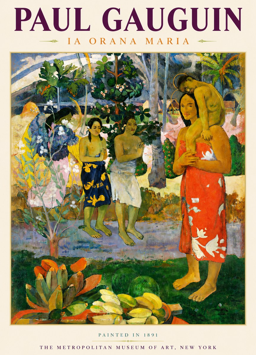 Paul Gauguin Ia Orana Maria No4 - Poster