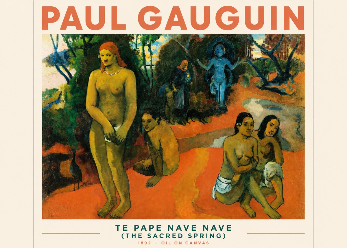 Paul Gauguin Te Pape Nave Nave (the Sacred Spring) No3 - Poster