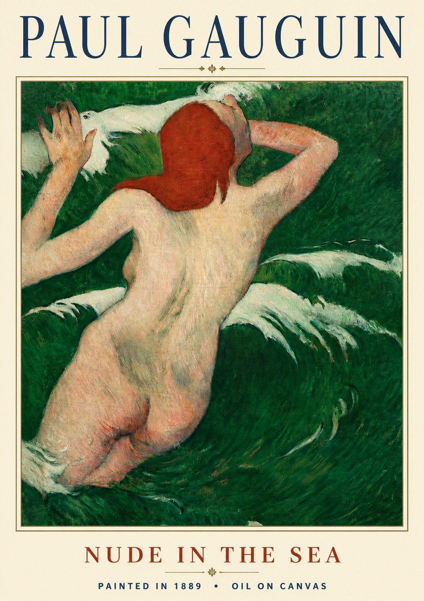 Paul Gauguin Nude in the Sea No4 - Poster
