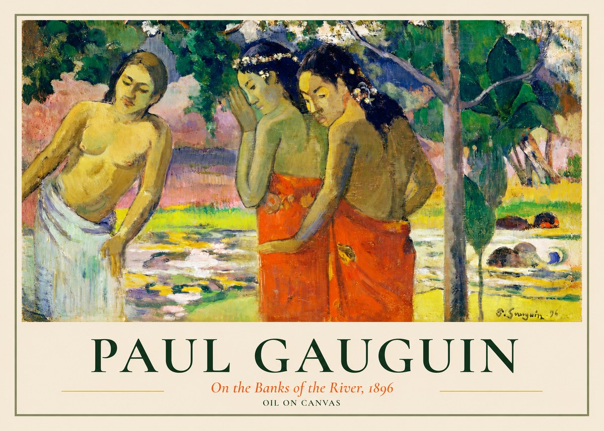 Paul Gauguin On the Banks of the River, 1896 No1 - Poster