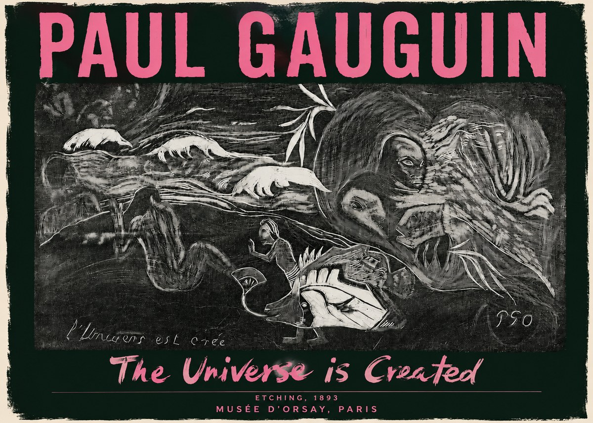 Paul Gauguin The Universe Is Created I No3 - Poster