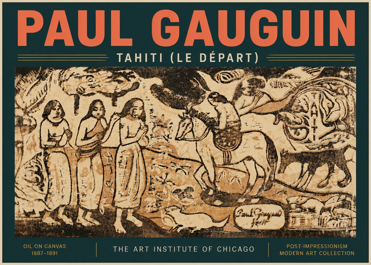 Paul Gauguin Tahitian Scene (Ia Orana Maria) No6 - Poster
