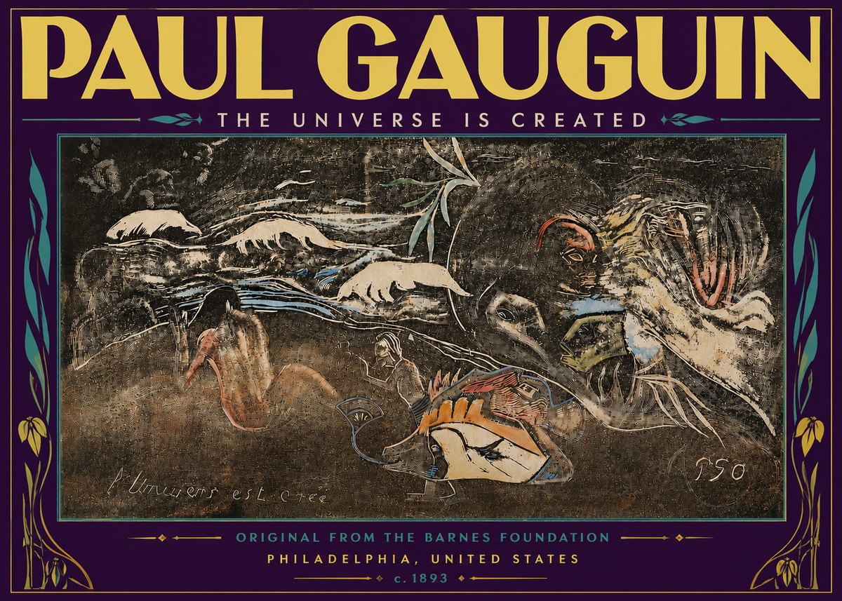 Paul Gauguin The Universe Is Created II No6 - Poster