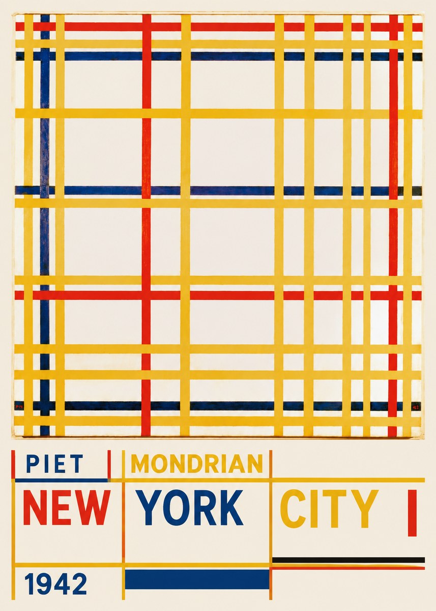 Piet Mondrian New York City I No6 - Poster