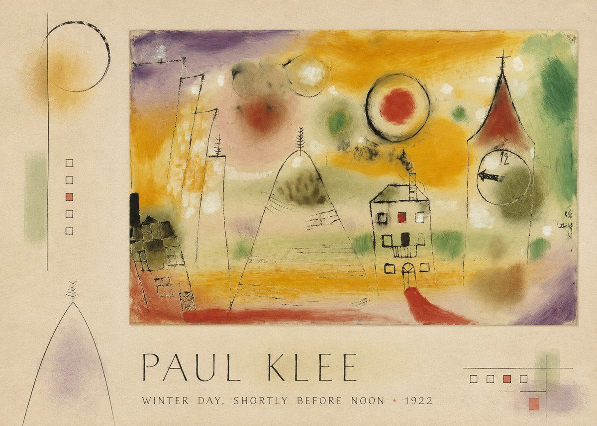 Paul Klee Winter Day, Shortly Before Noon No3 - Poster