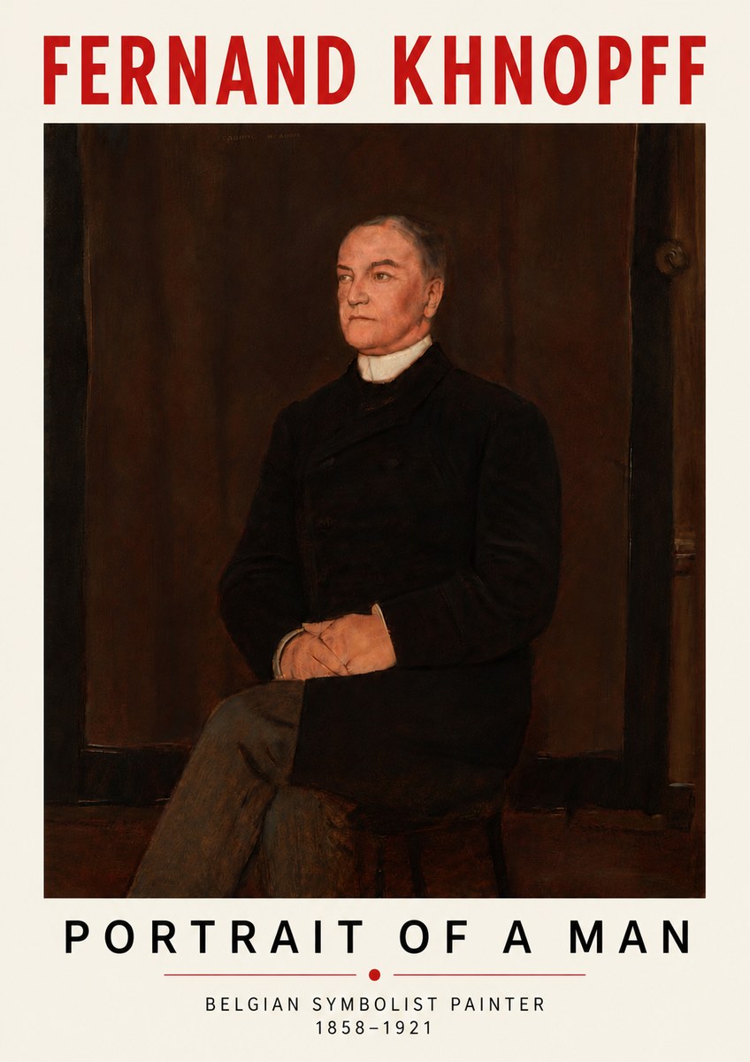 Fernand Khnopff Portrait of a Man No5 - Poster