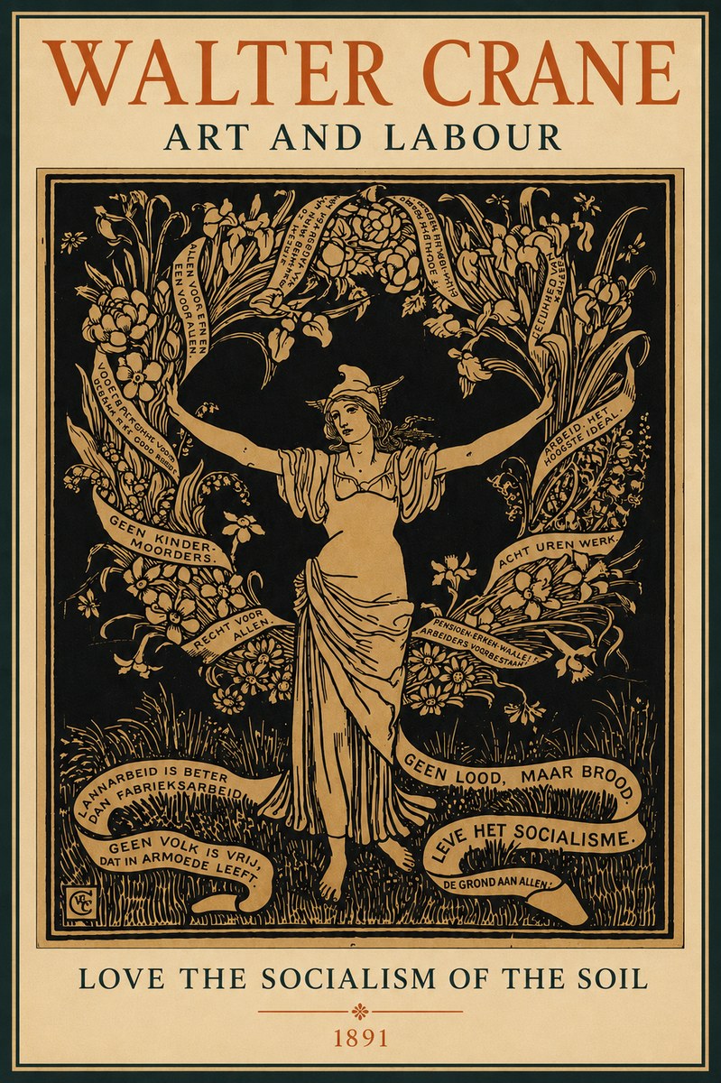 Walter Crane Art and Labour No4 - Poster