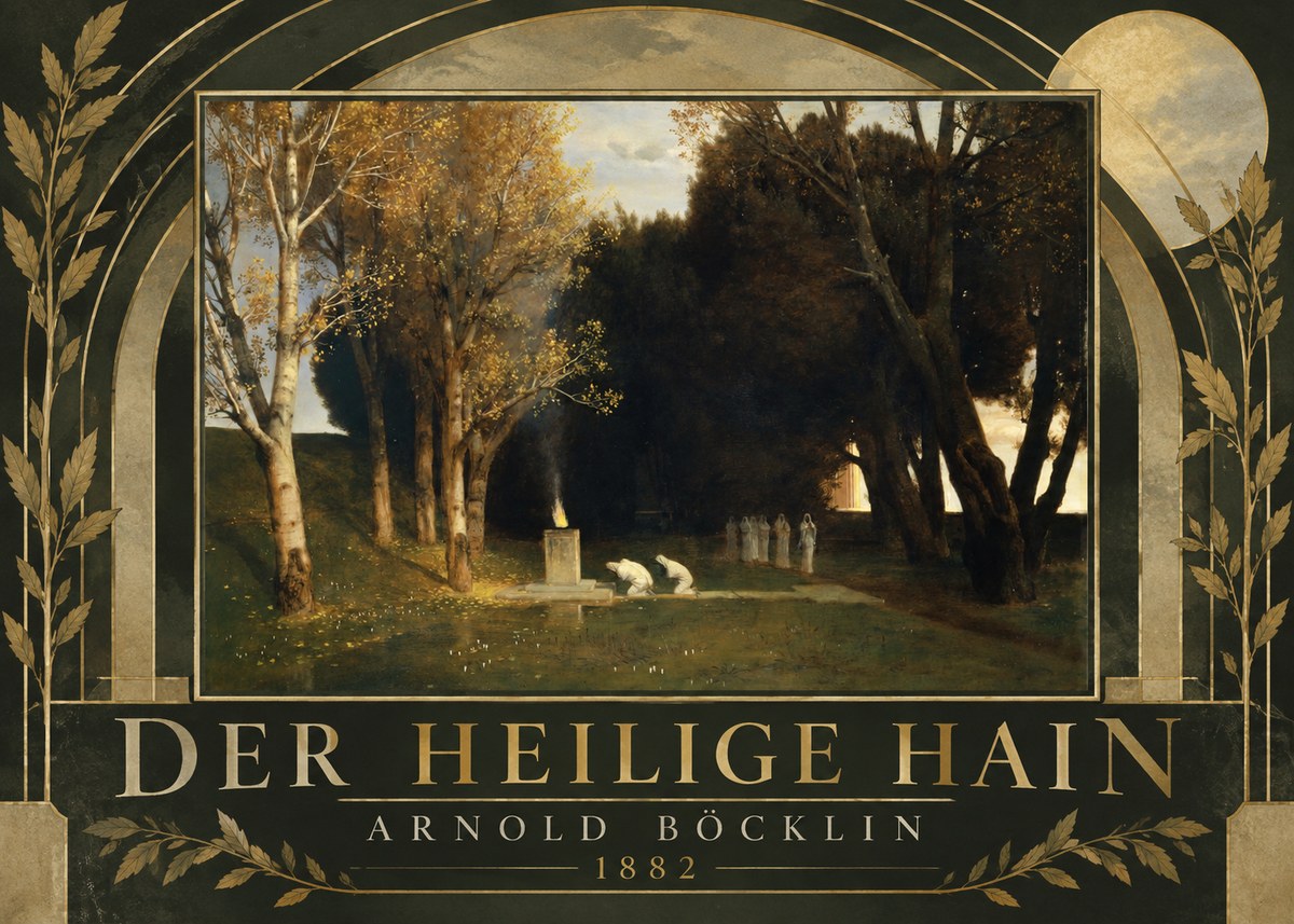 Arnold Böcklin Der Heilige Hain I No6 - Poster