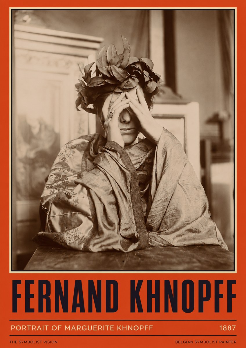 Fernand Khnopff Portrait of Marguerite Khnopff No2 - Poster