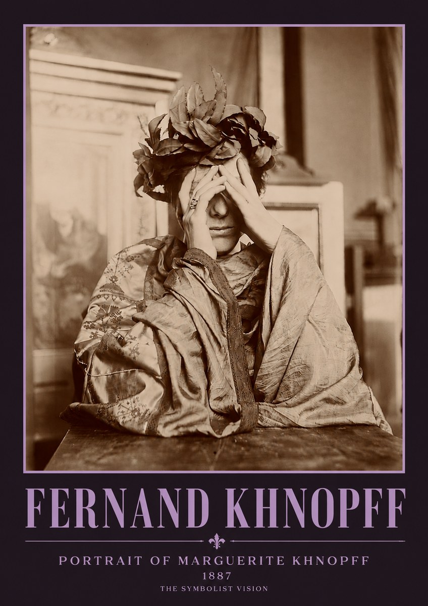 Fernand Khnopff Portrait of Marguerite Khnopff No3 - Poster