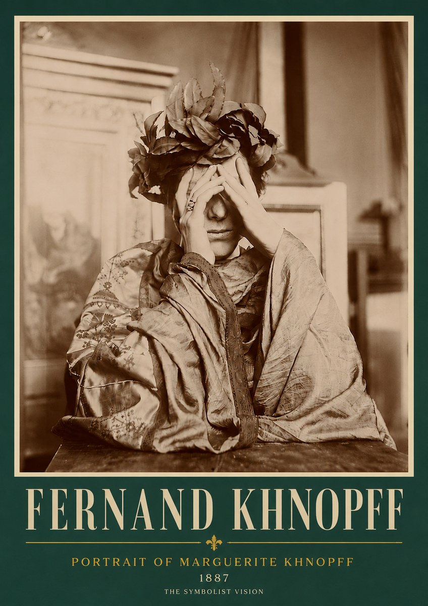 Fernand Khnopff Portrait of Marguerite Khnopff No5 - Poster