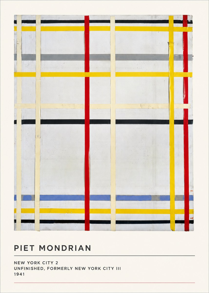 Piet Mondrian New York City 2 No3 - Poster