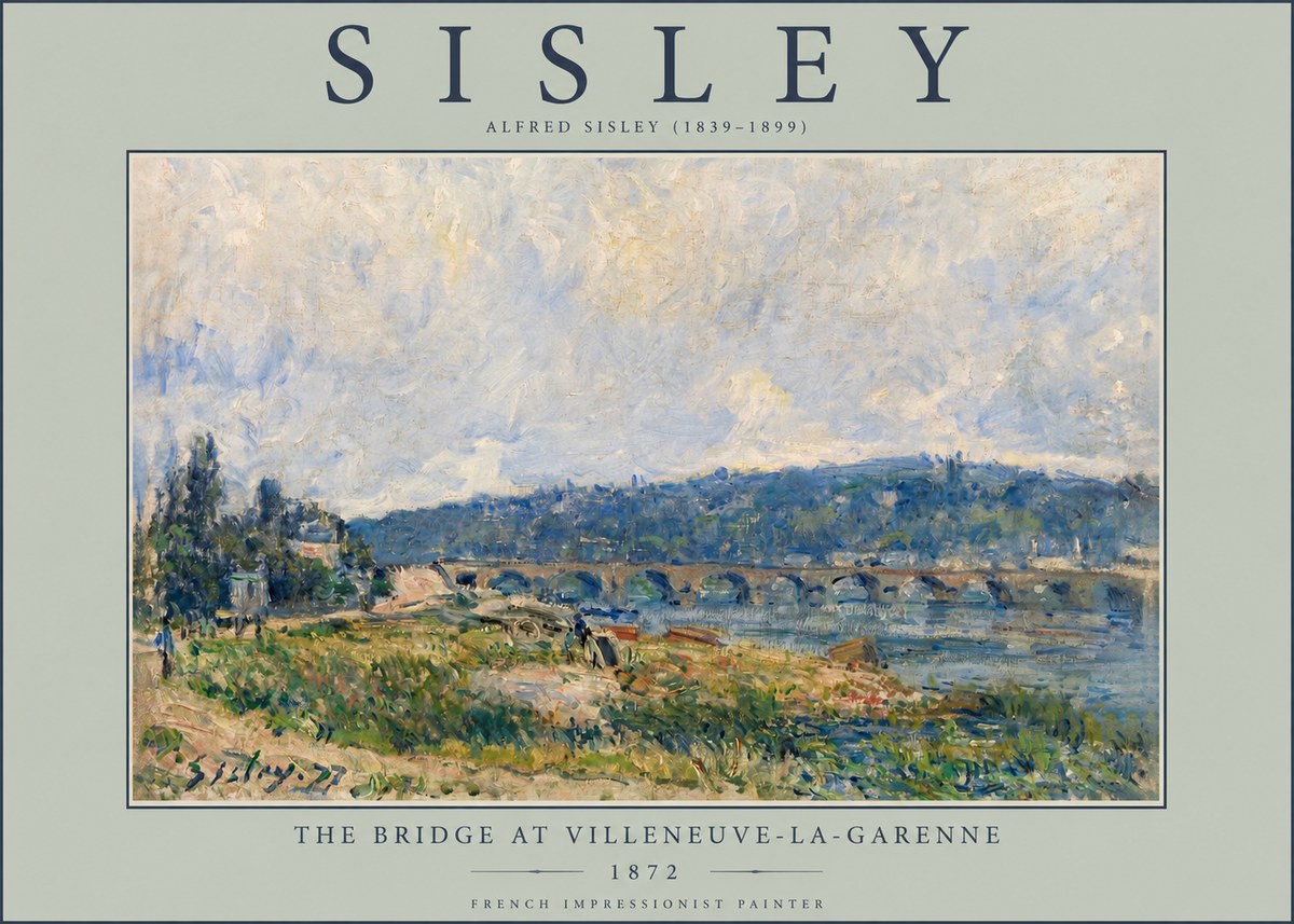 Sisley The Bridge at Villeneuve-la-garenne III No2 - Poster