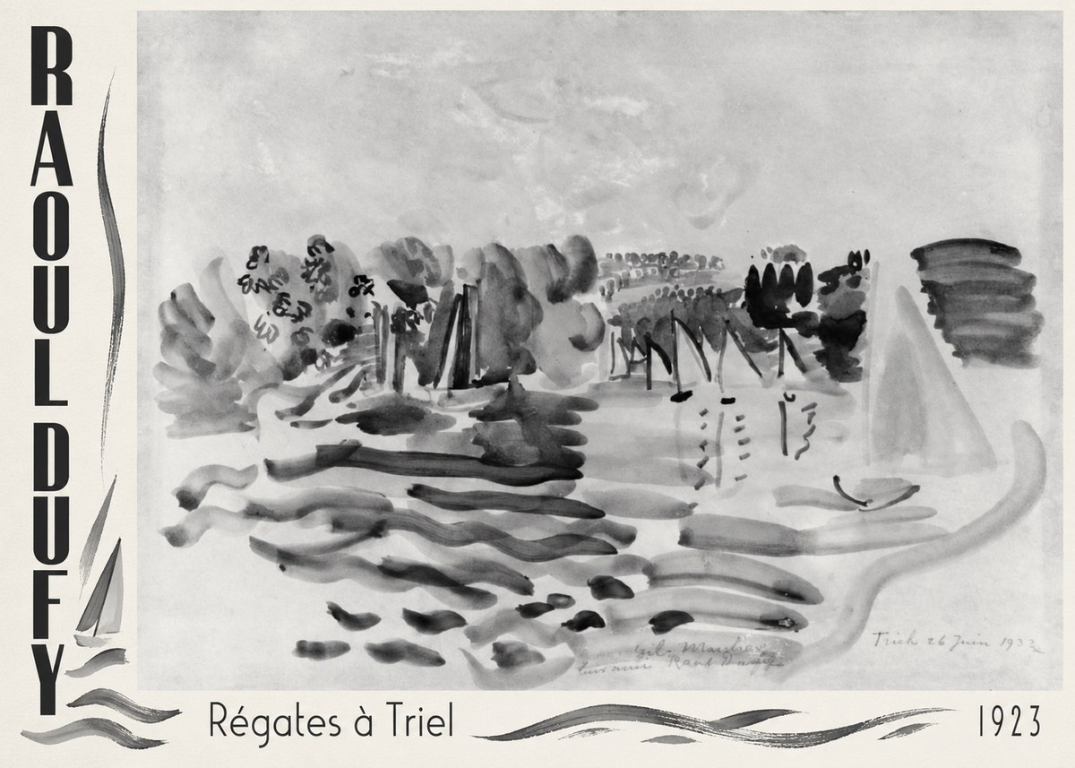 Raoul Dufy Régates À Triel No2 - Poster