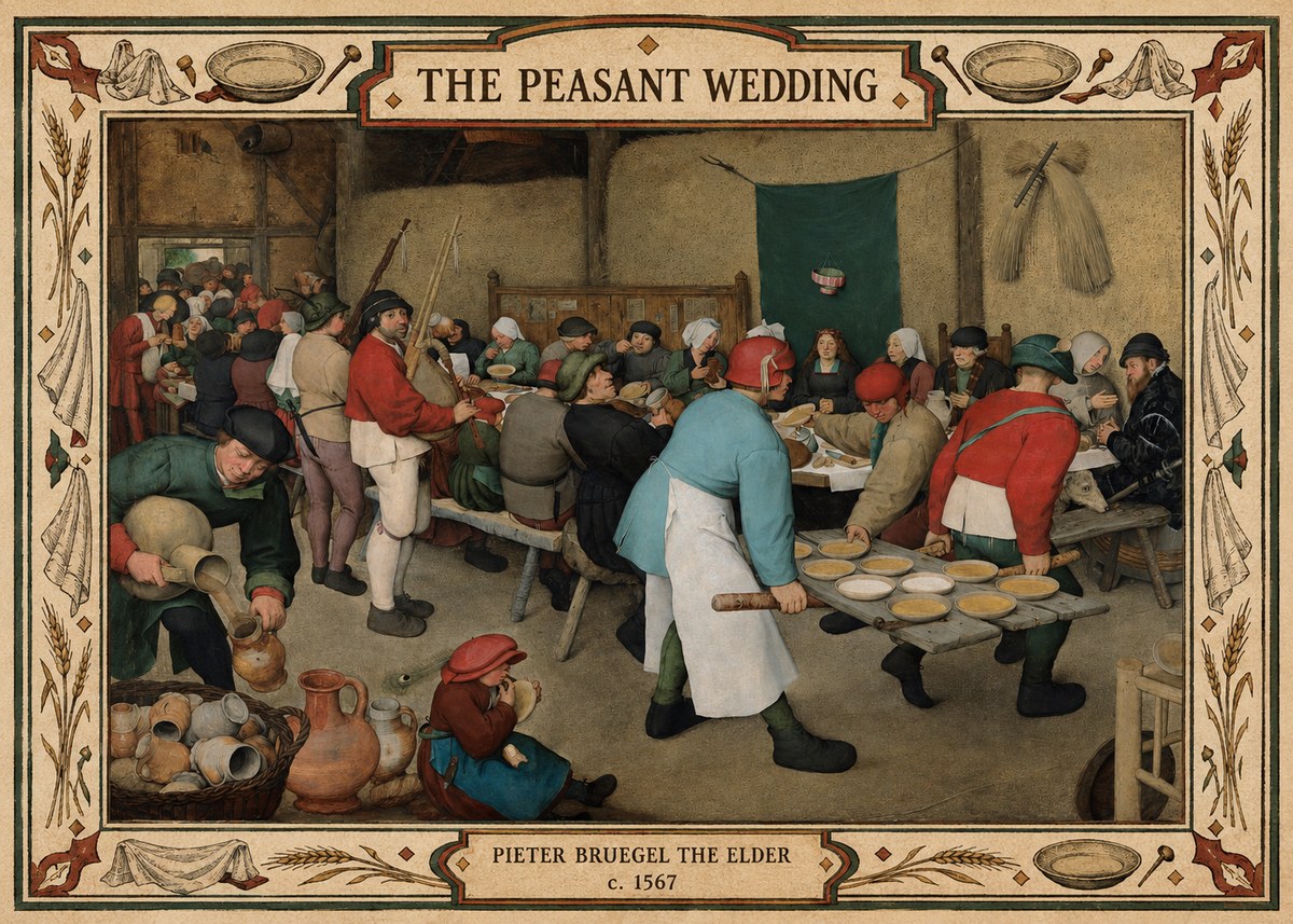 Pieter Bruegel The Peasant Wedding II No4 - Poster