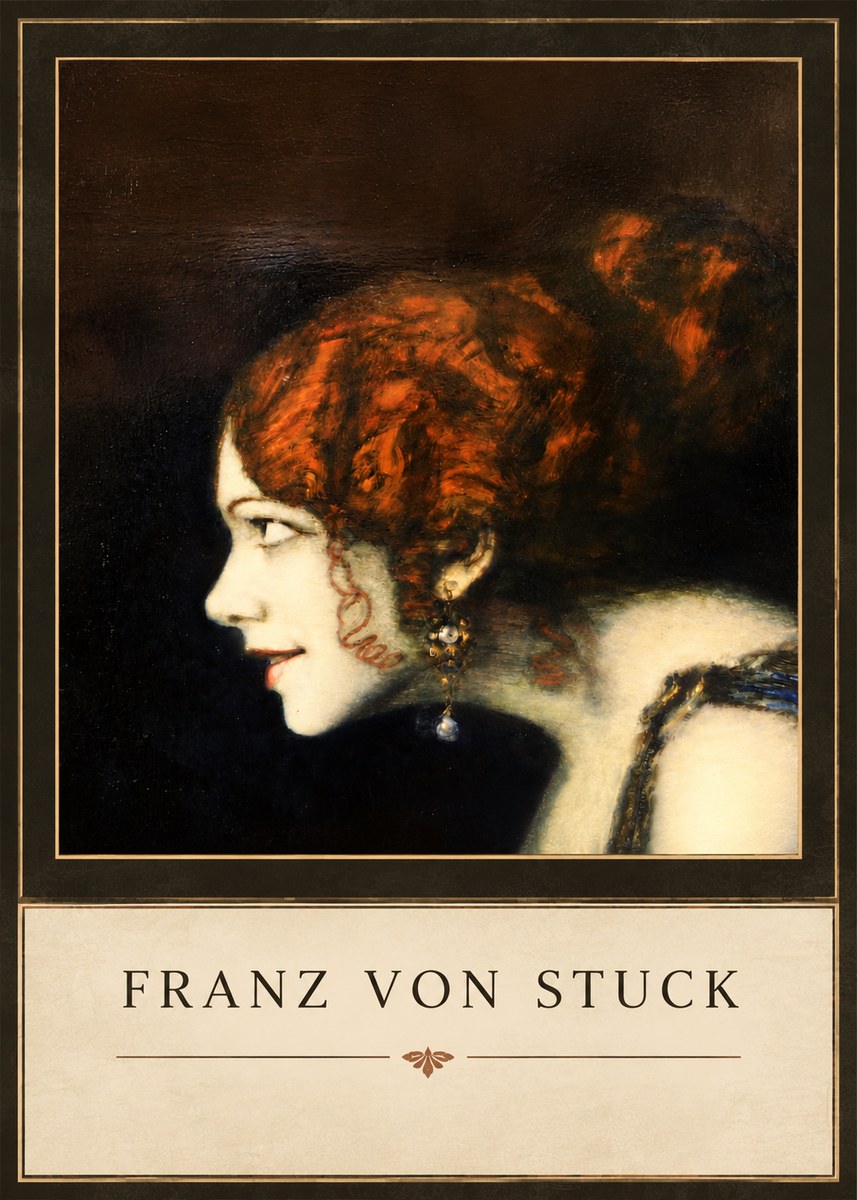 Franz von Stuck Head of a Woman No3 - Poster