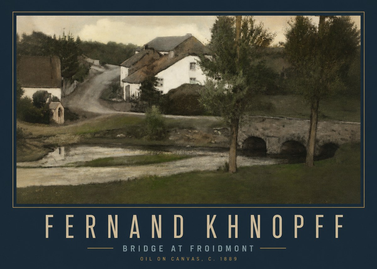 Fernand Khnopff Bridge at Froidmont No2 - Poster