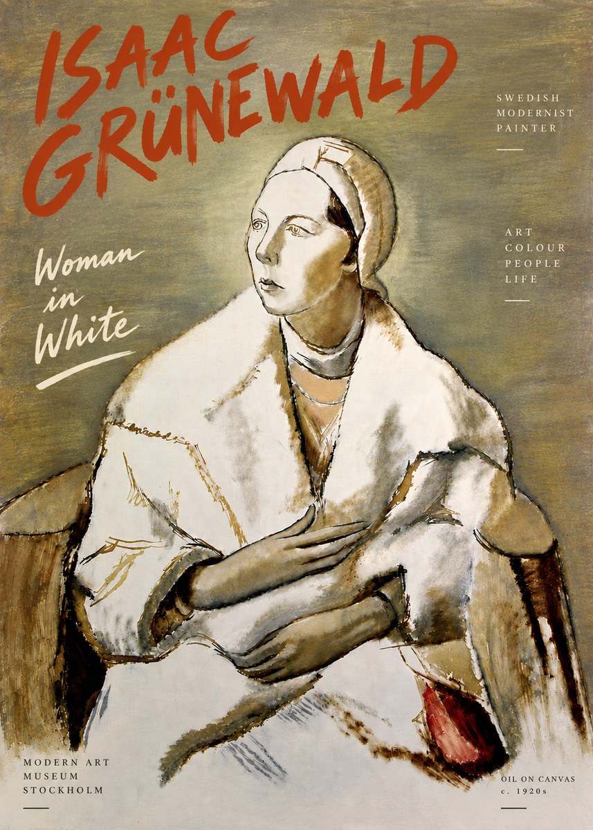 Isaac Grünewald The Woman in White No6 - Poster