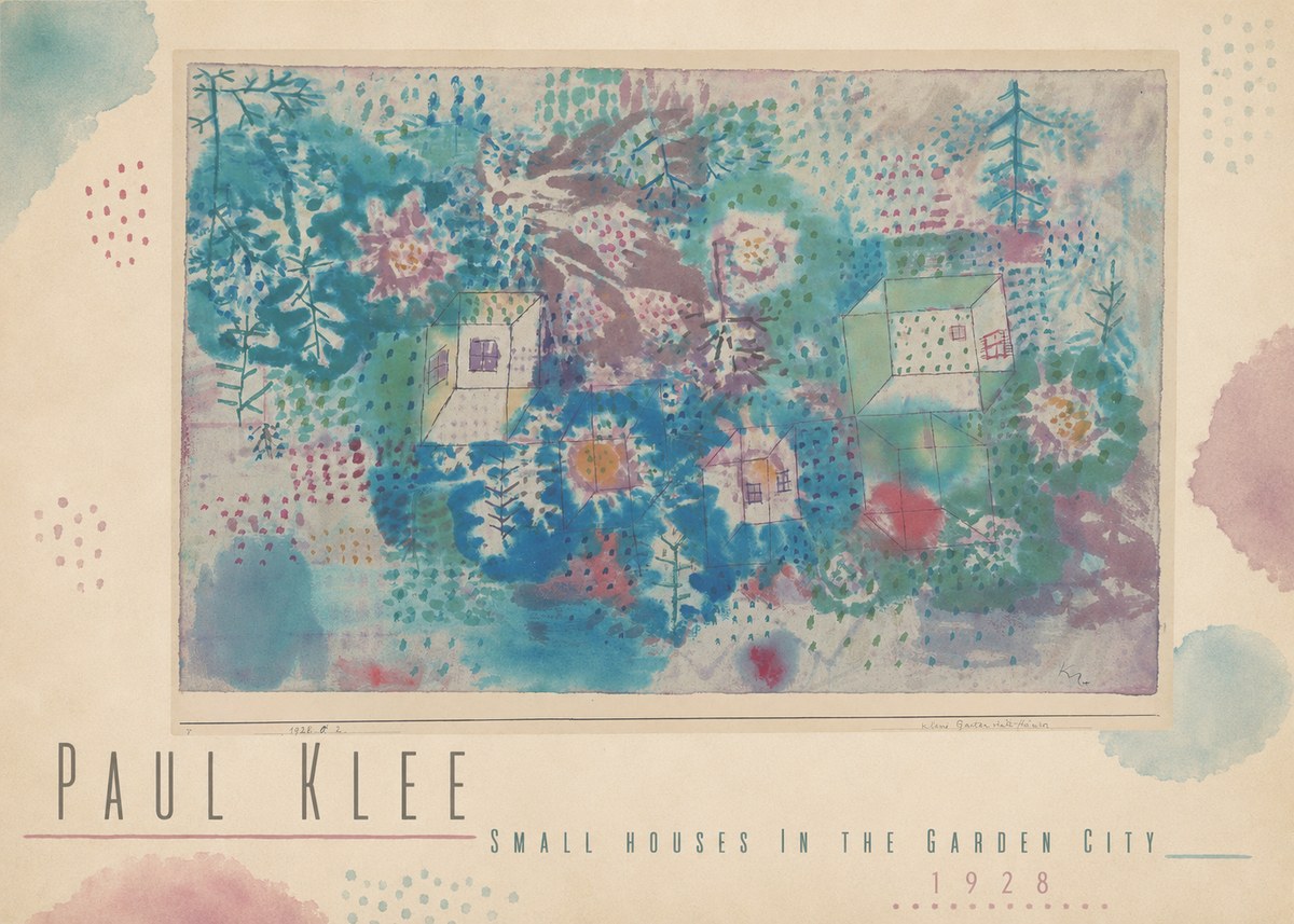 Paul Klee Small Houses in the Garden City No5 - Poster