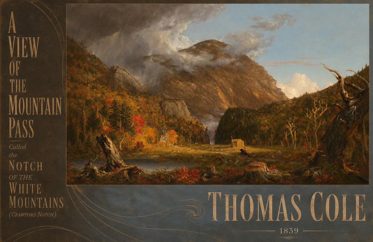 Thomas Cole A View of the Mountain Pass Called the Notch of the White Mountains (Crawford Notch) I No6 - Poster