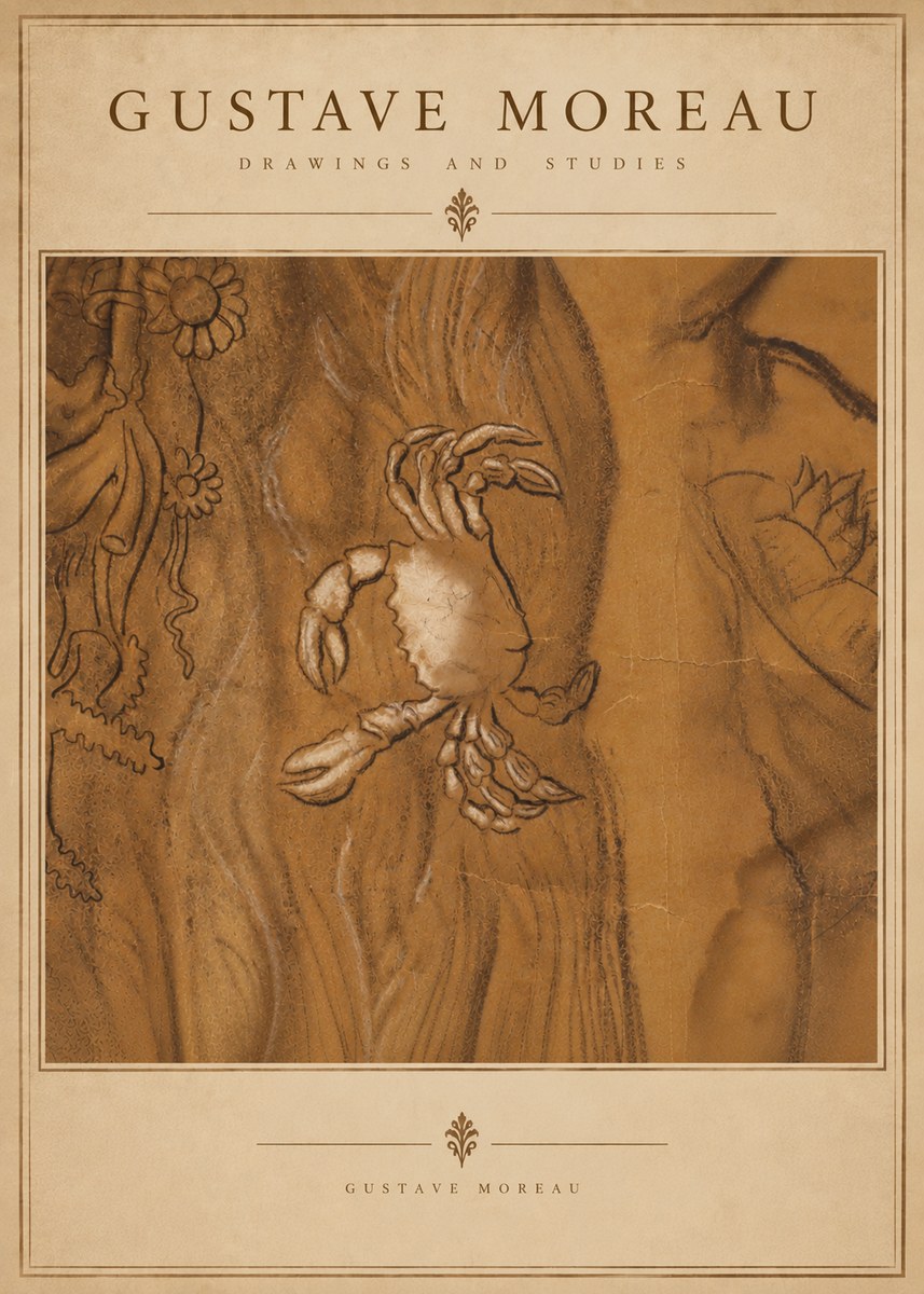 Gustave Moreau Crab Study No6 - Poster