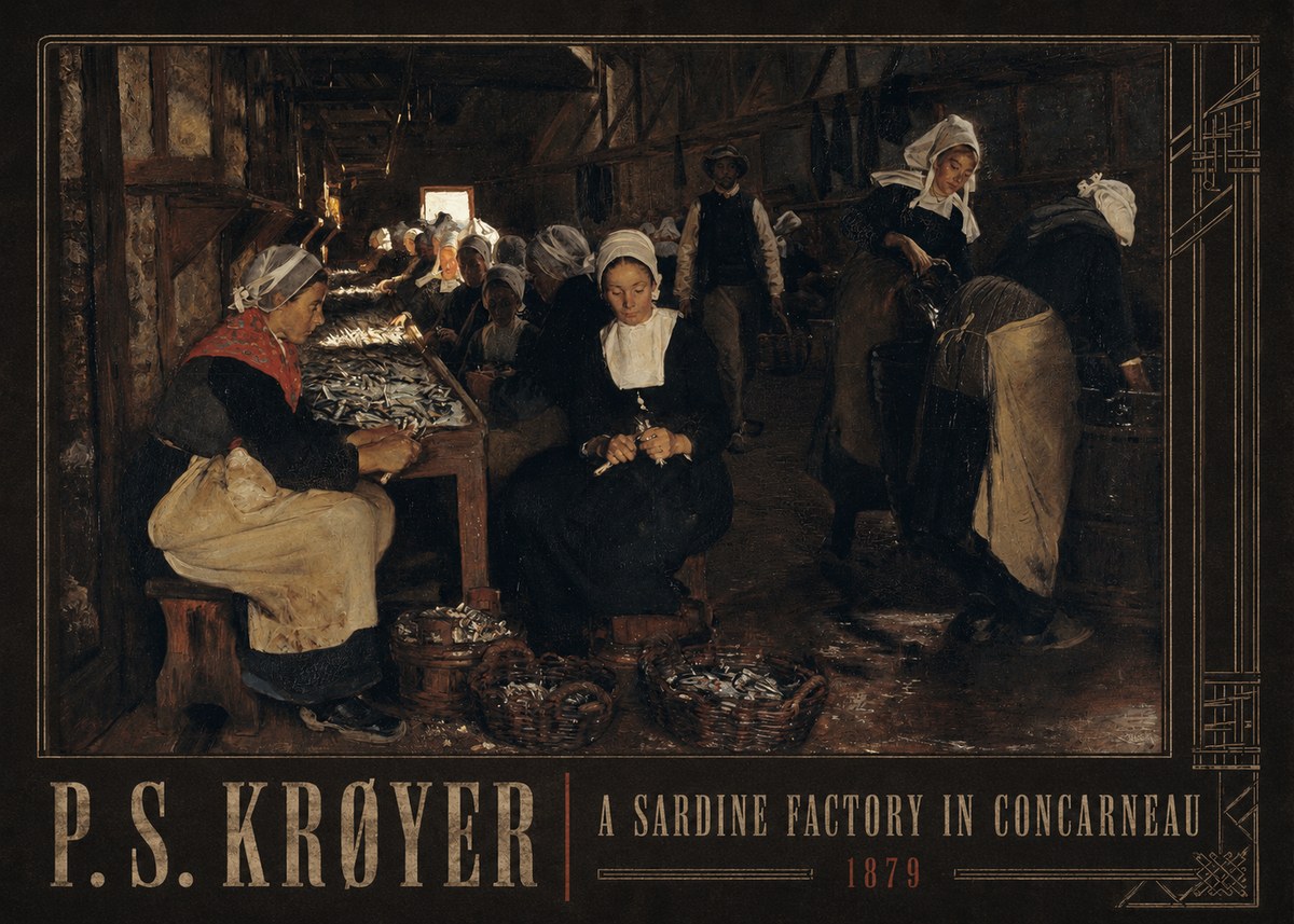P.S. Krøyer A Sardine Factory in Concarneau No4 - Poster