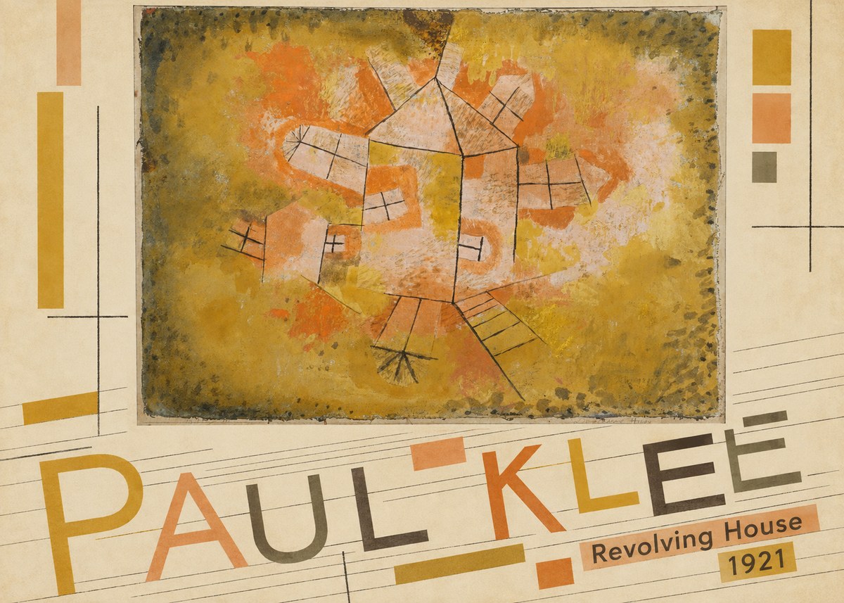 Paul Klee Revolving House No5 - Poster