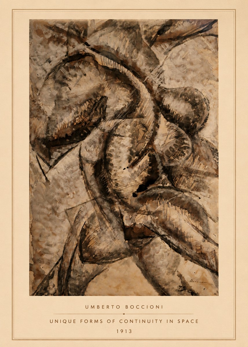 Umberto Boccioni Unique Forms of Continuity in Space No3 - Poster