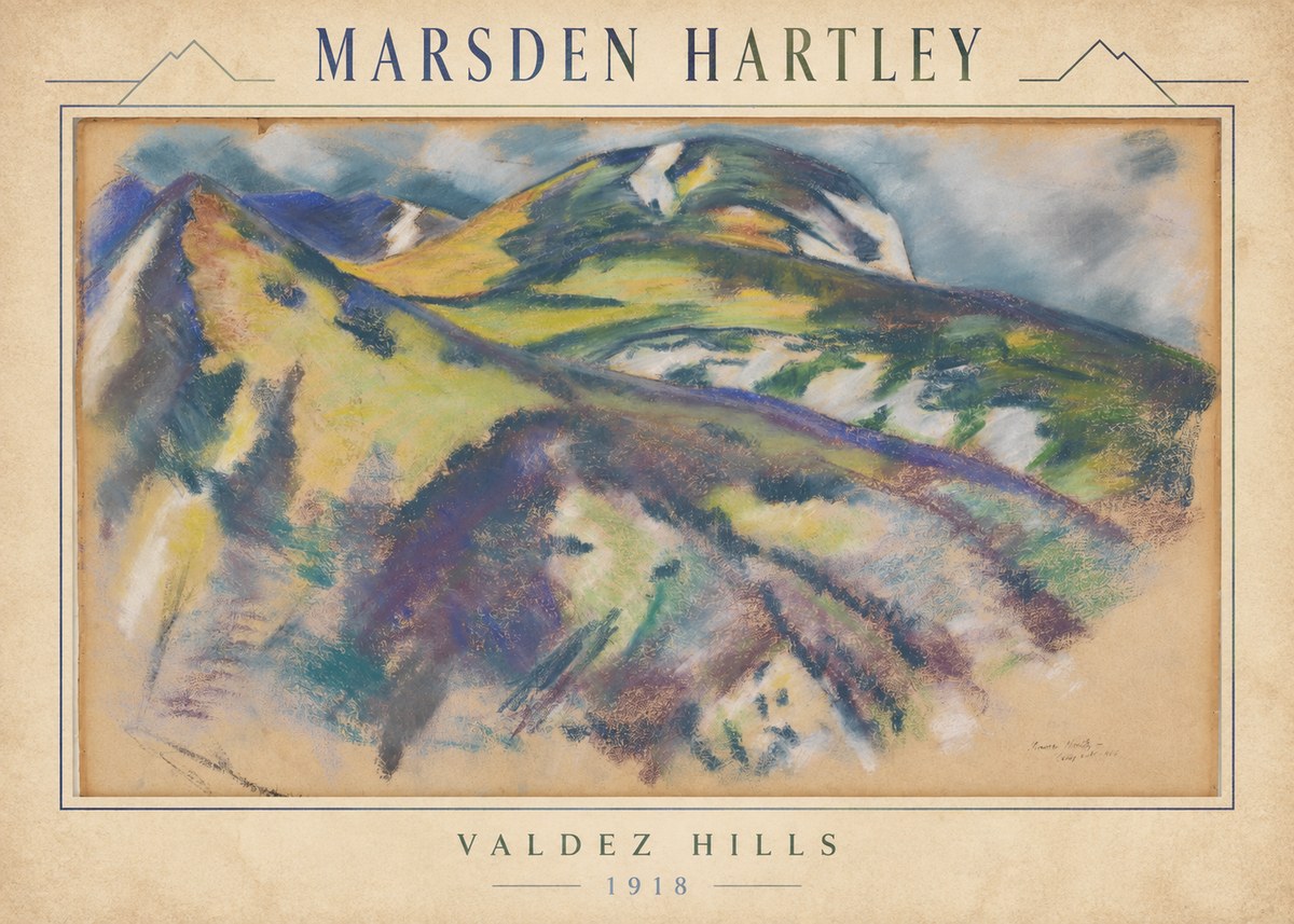Marsden Hartley Valdez Hills No3 - Poster