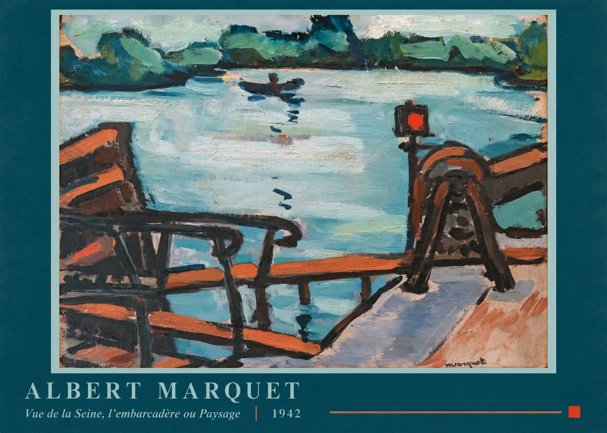Albert Marquet Vue De La Seine, L'embarcadère Ou Paysage No5 - Poster