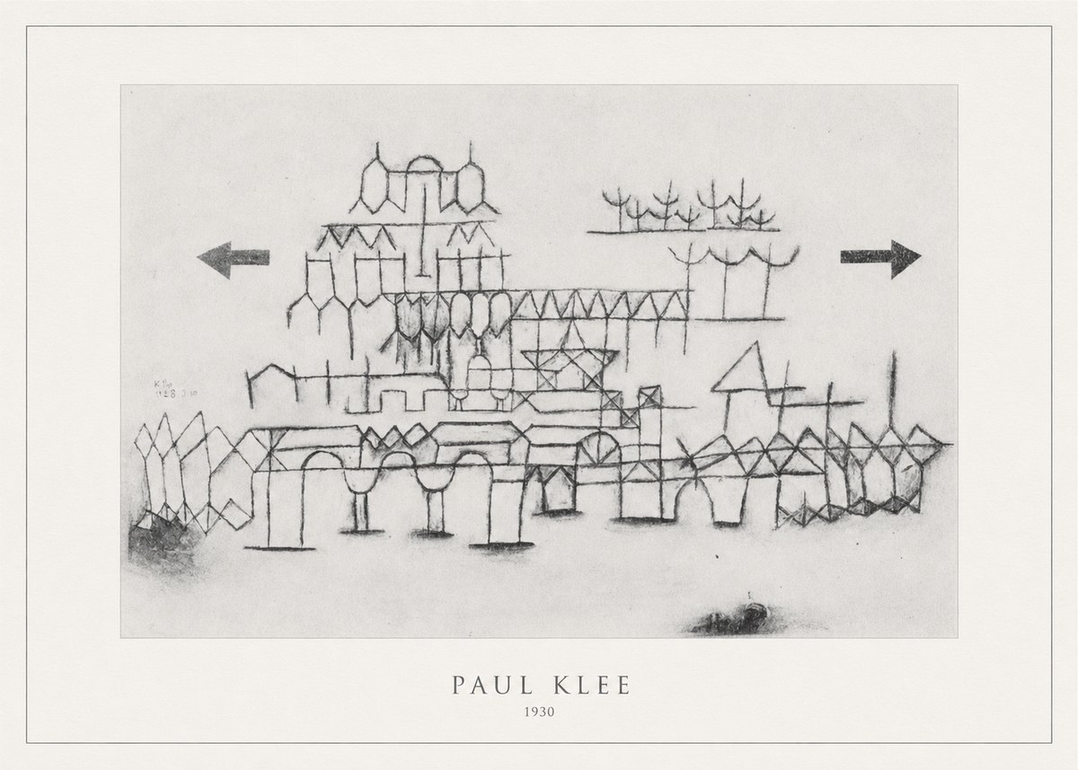 Paul Klee Architektur No4 - Poster