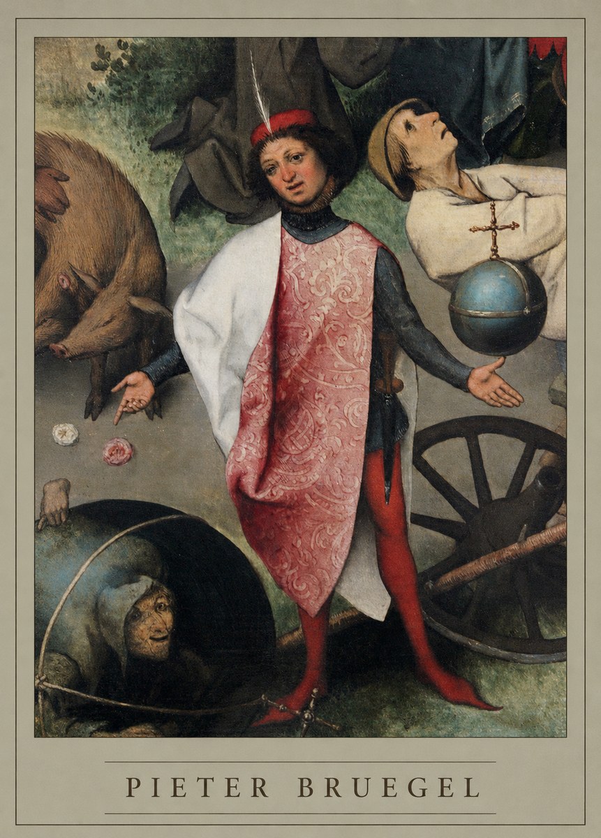 Pieter Bruegel Netherlandish Proverbs II No4 - Poster