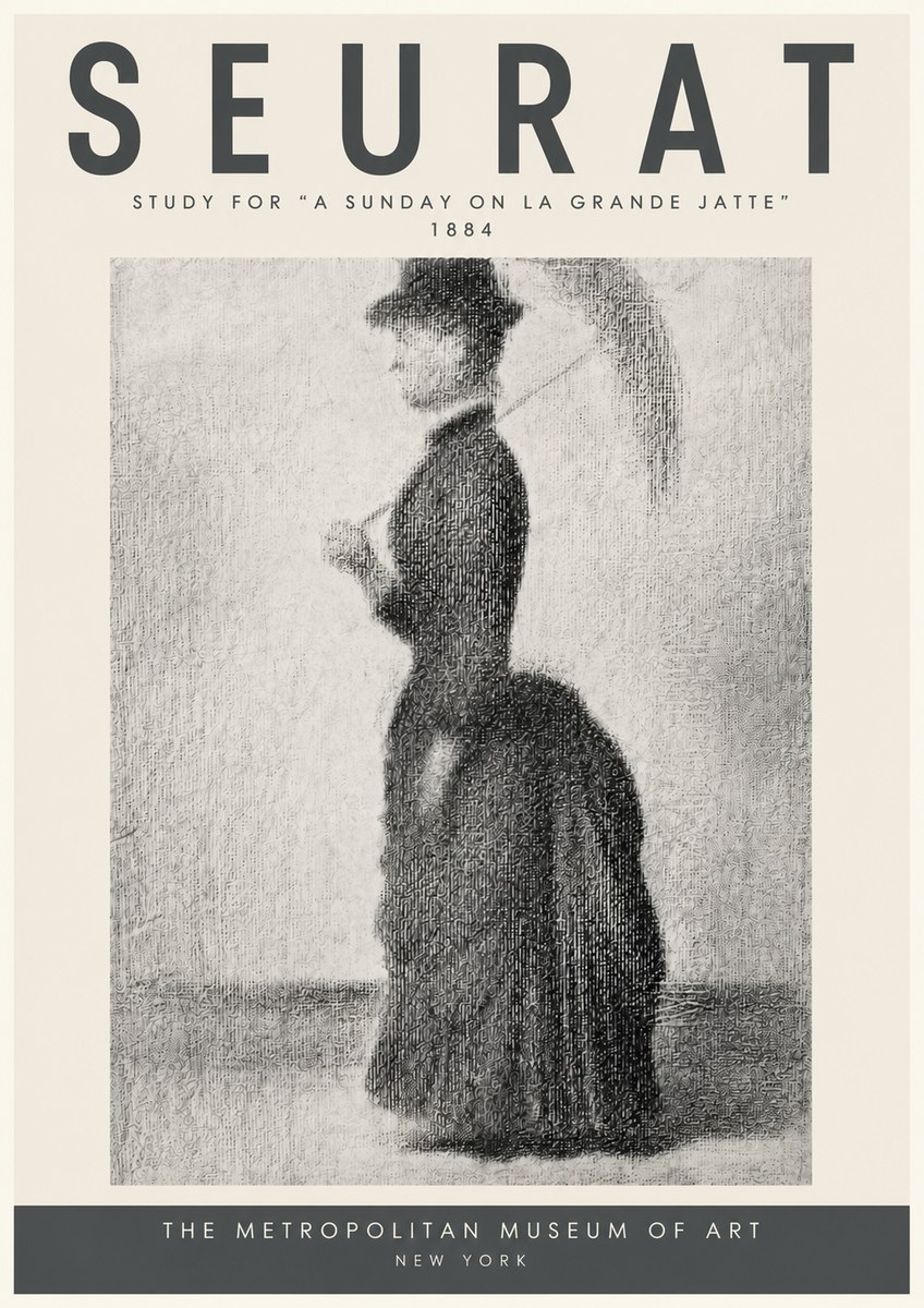 Seurat Study for "a Sunday on La Grande Jatte" No5 - Poster