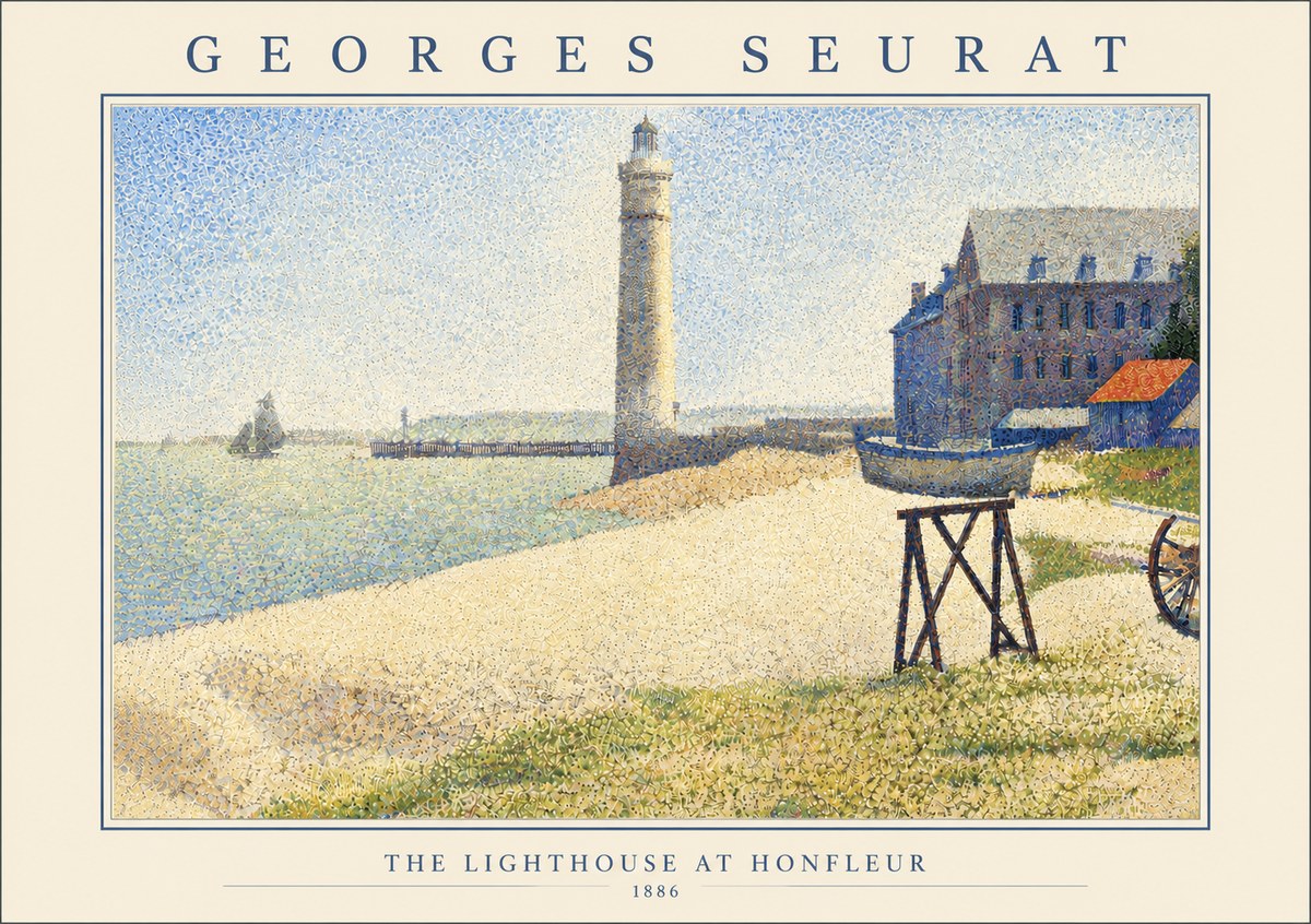 Seurat The Lighthouse at Honfleur No6 - Poster