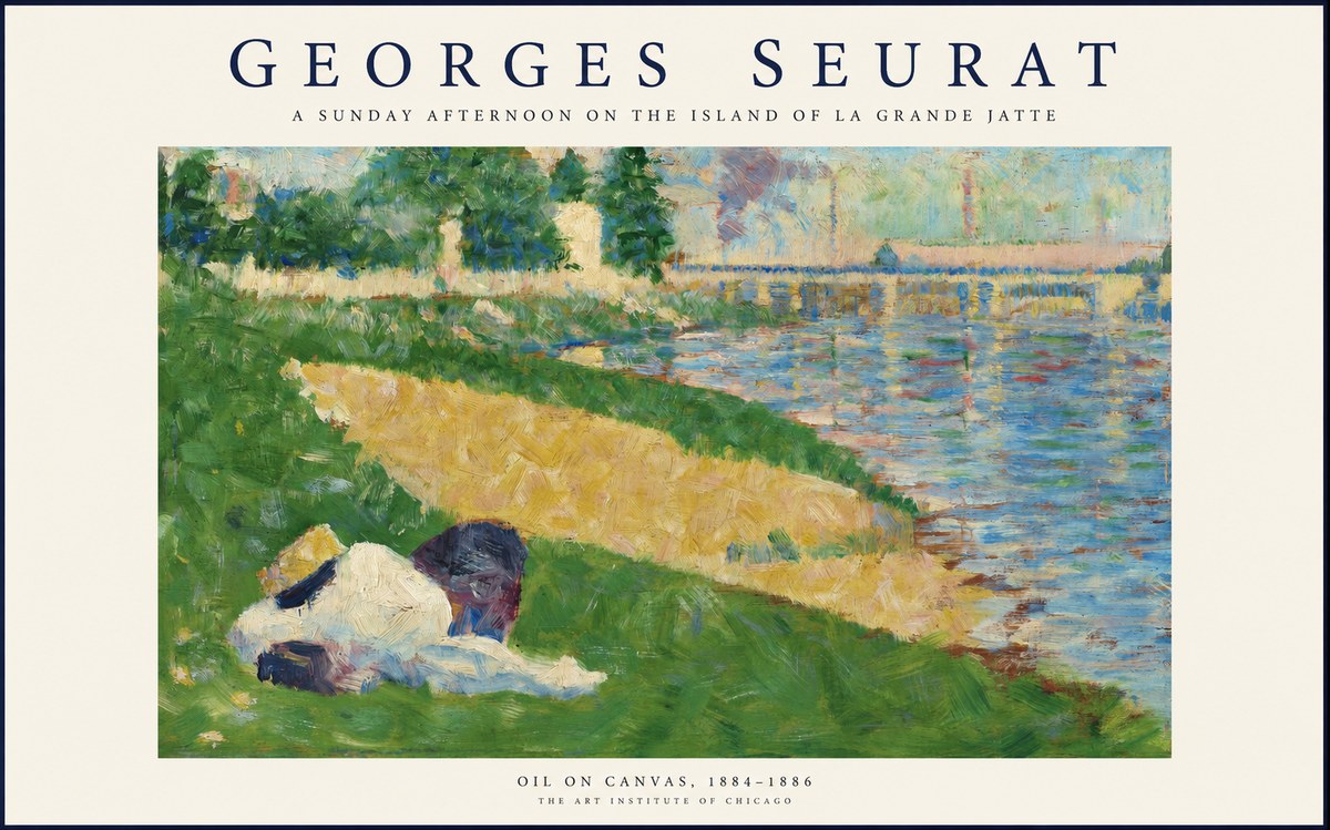 Seurat A Sunday Afternoon on the Island of La Grande Jatte II No1 - Poster