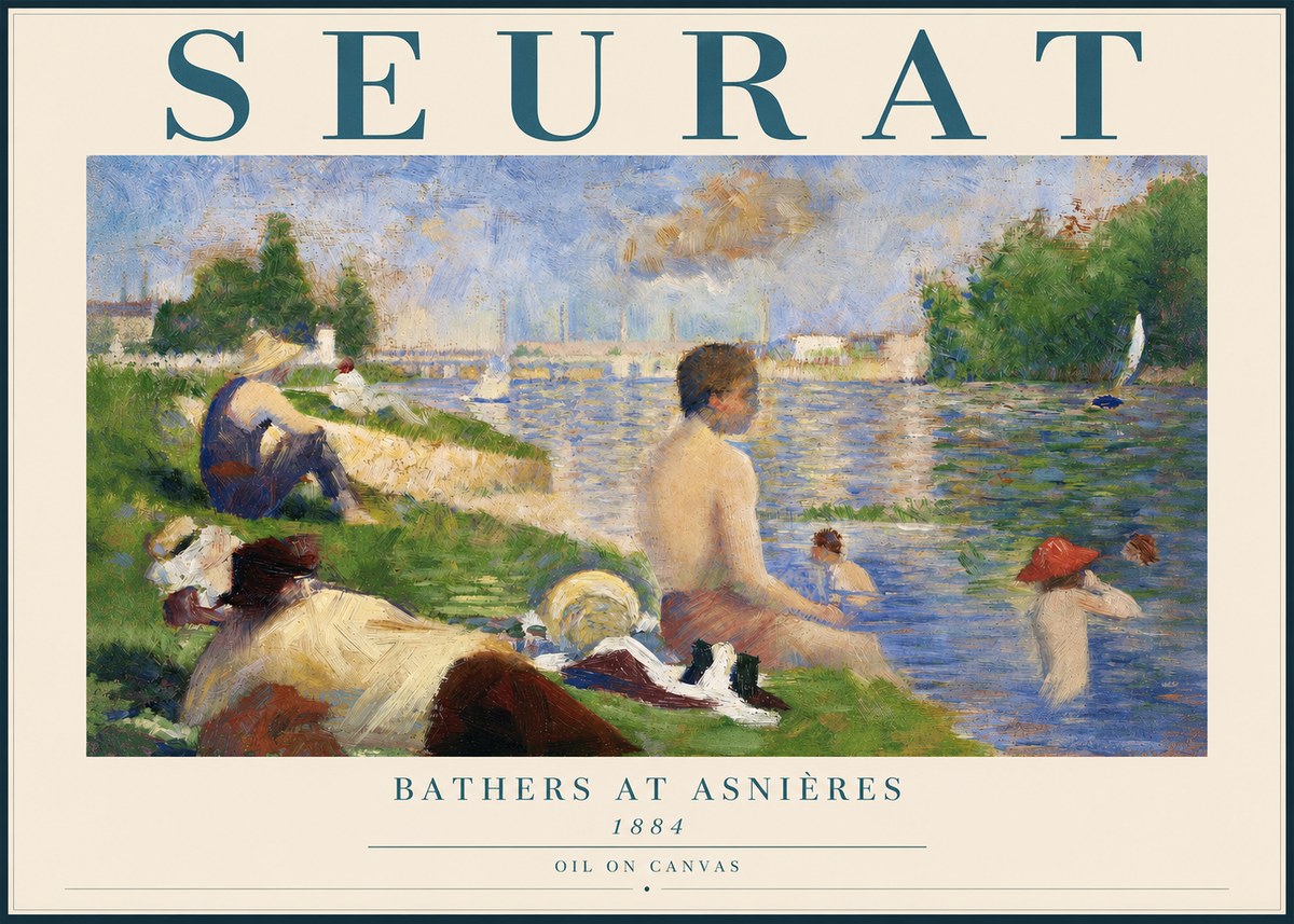 Seurat Bathers at Asnières III No2 - Poster