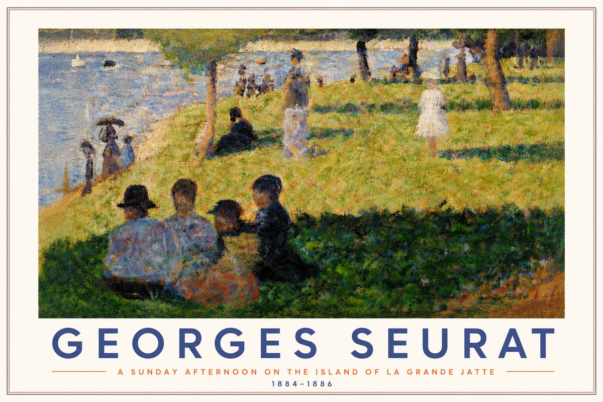 Seurat A Sunday Afternoon on the Island of La Grande Jatte IV No5 - Poster