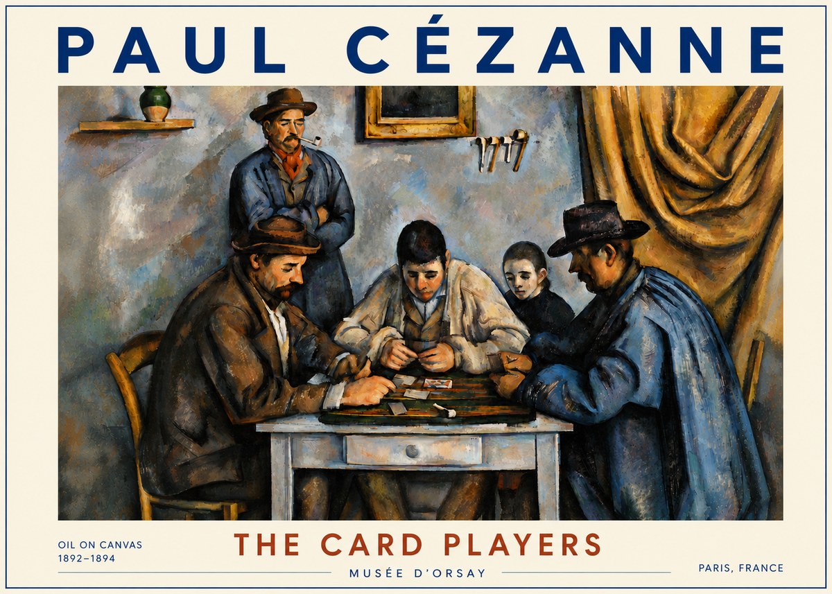 Paul Cézanne The Card Players I No6 - Poster
