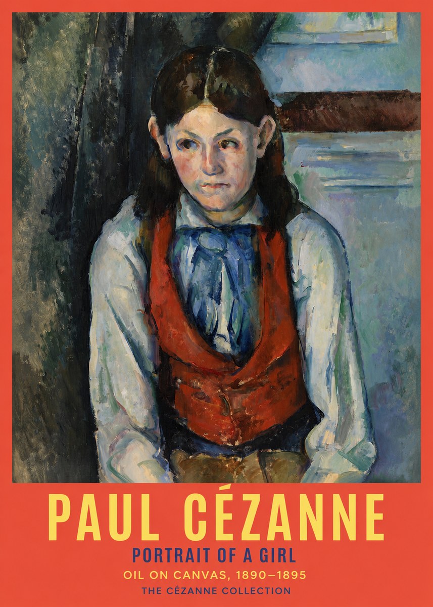 Paul Cézanne Portrait of a Girl No2 - Poster