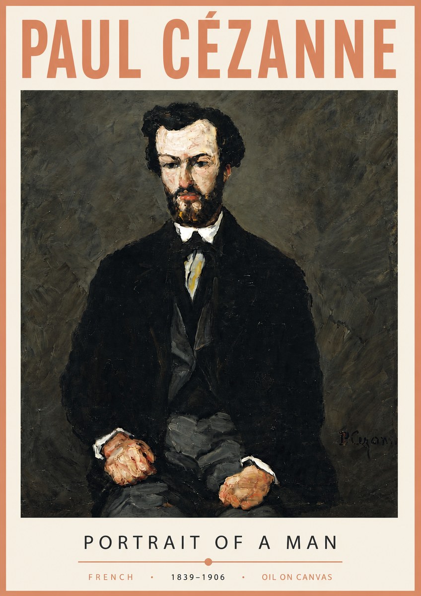 Paul Cézanne Portrait of a Man II No4 - Poster