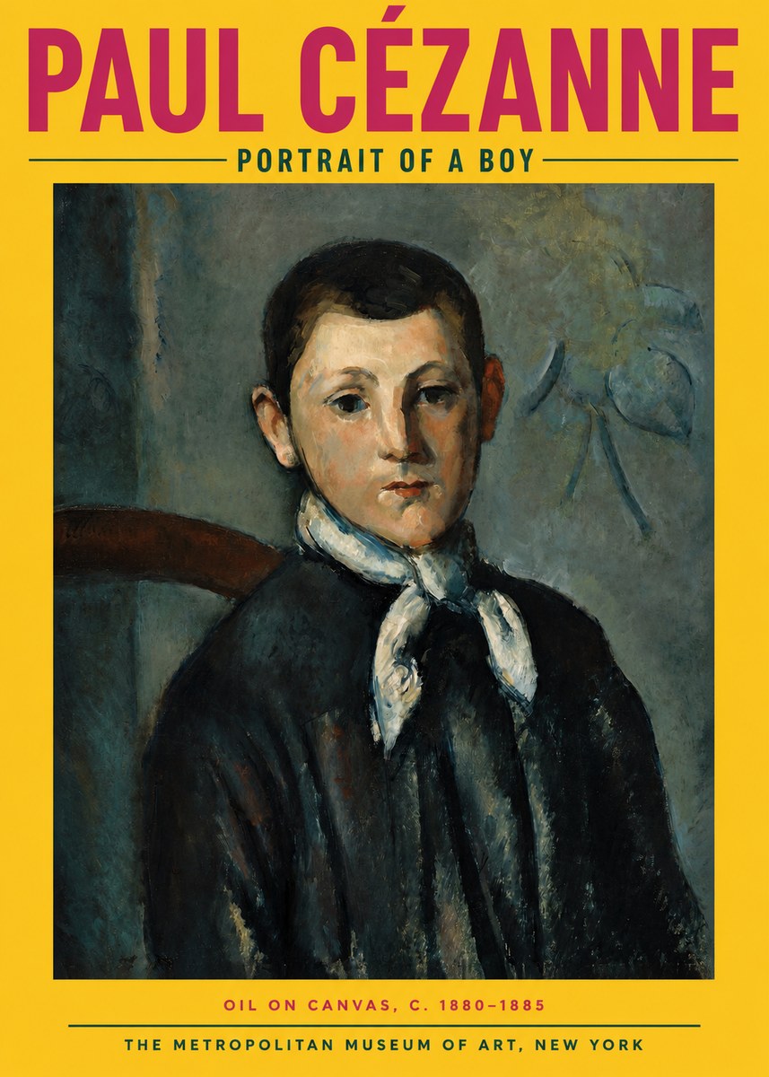 Paul Cézanne Portrait of a Boy No2 - Poster