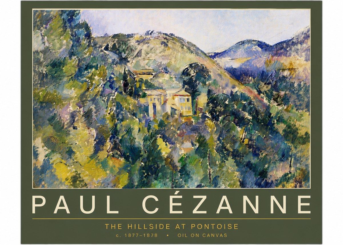 Paul Cézanne The Hillside at Pontoise No6 - Poster