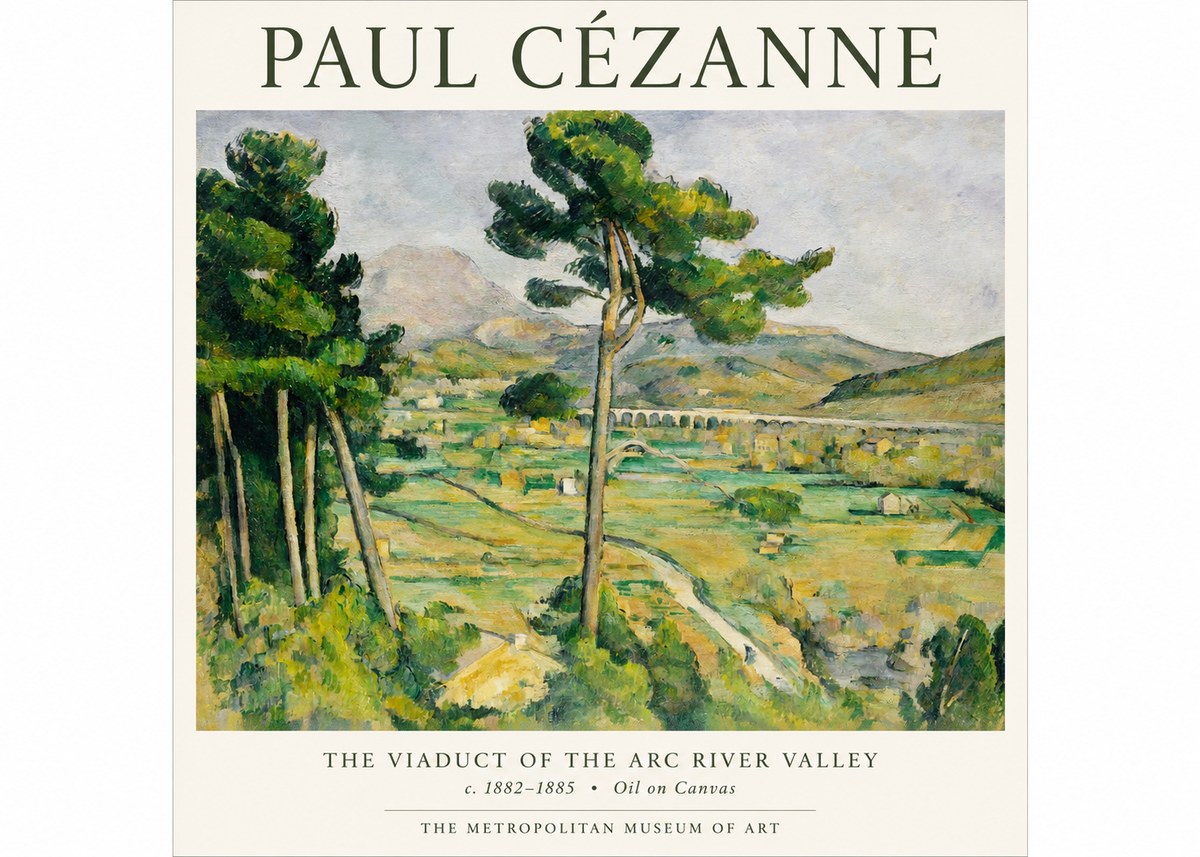 Paul Cézanne The Viaduct of the Arc River Valley No1 - Poster